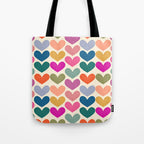 Colorful Heart Pattern  Tote Bag Gallery Image 1