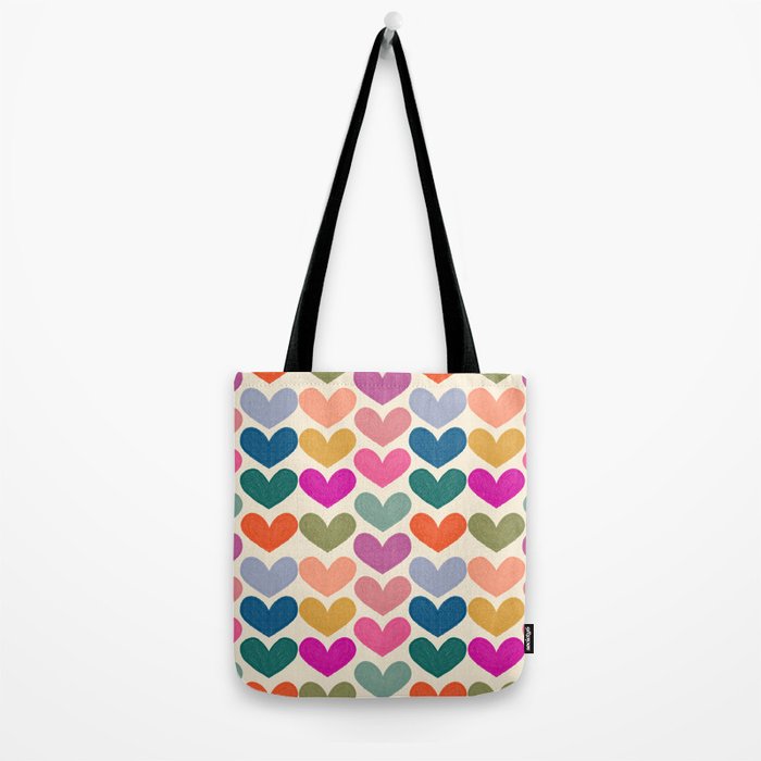 Colorful Heart Pattern  Tote Bag Gallery Image 2