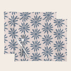 Blue Flowers on Pink Background - Pattern Placemat Gallery Image 1