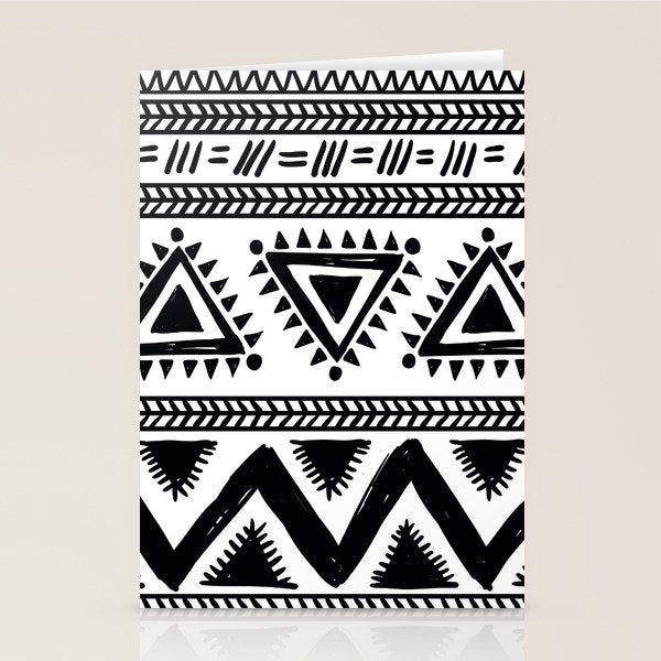 Tribal black and white Stationery Card Gallery Image 2