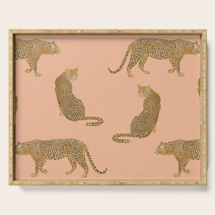 sunset leopards Serving Tray Gallery Image 1