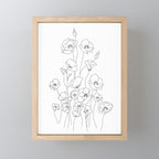 Poppy Flowers Line Art Mini Art Print Gallery Image 1