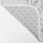 Poppy Flowers Line Art Bath Mat Gallery Image 2
