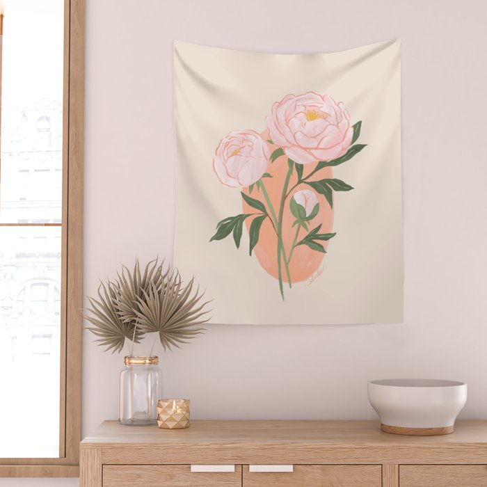 Peony Wall Tapestry Gallery Image 2