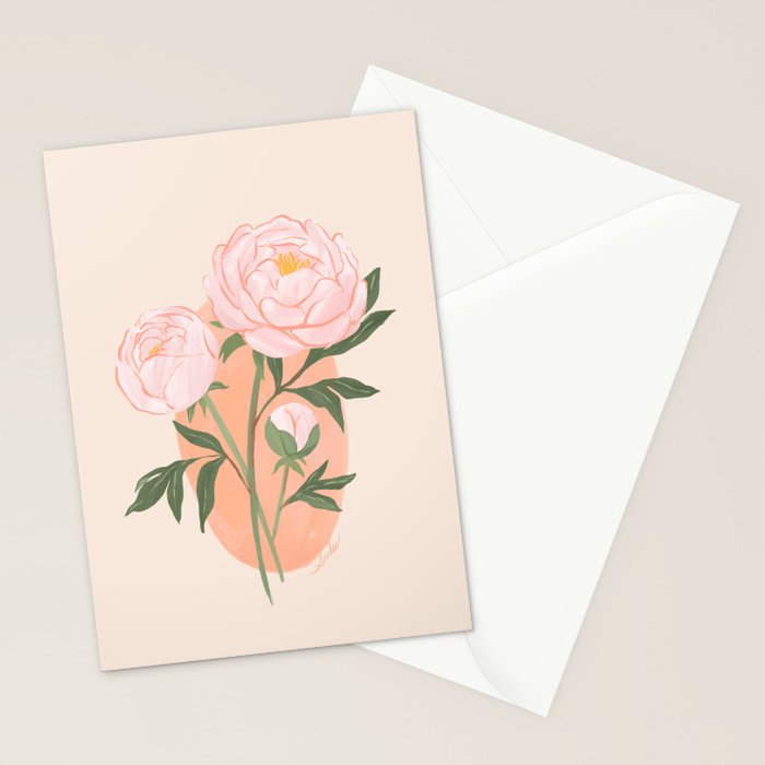 Peony Stationery Card Gallery Image 2