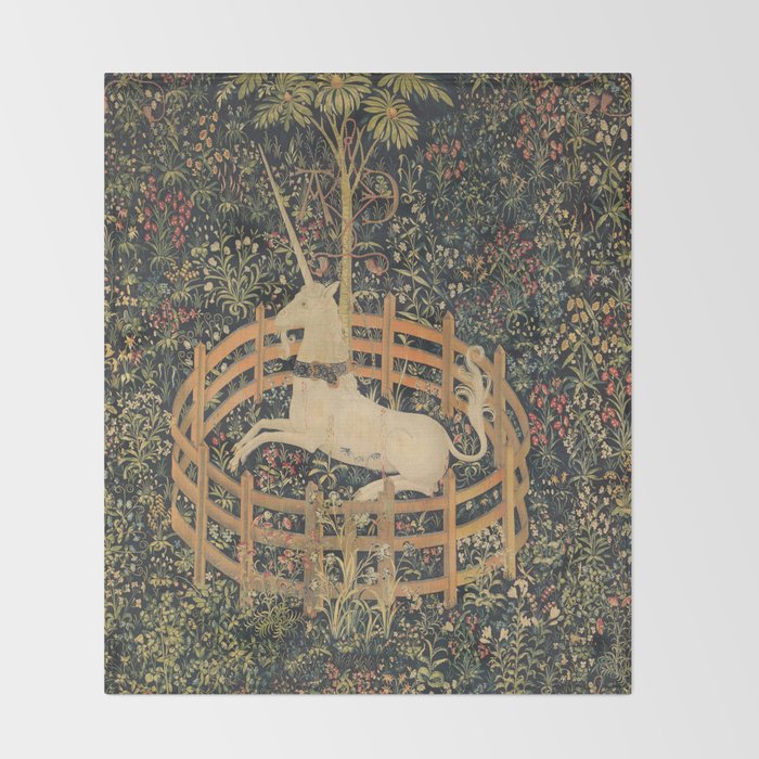 The Unicorn in Captivity Throw Blanket Gallery Image 2
