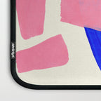 Blue Pink Fun Colorful Mid Century Modern Abstract Painting Shapes Pattern Laptop Sleeve Gallery Image 3