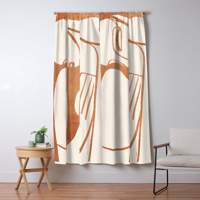 Abstract Female Figure 23 Window Curtain Gallery Image 1