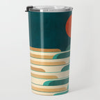 Chasing wave under the red moon Travel Mug Gallery Image 3