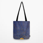 Twilight Blue and Metallic Gold Sunrise Tote Bag Gallery Image 2