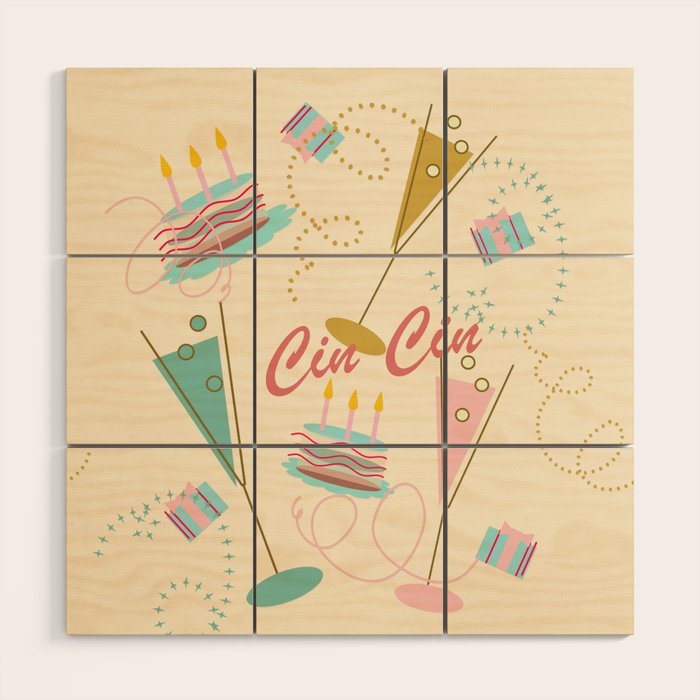 Cin Cin - Happy Party Wood Wall Art Gallery Image 1