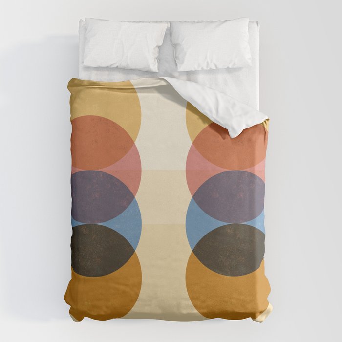 Abstraction_SUNRISE_SUNSET_CIRCLE_RISING_COLORFUL_POP_ART_0425A Duvet Cover Gallery Image 6