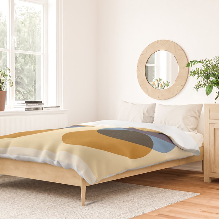 Abstraction_SUNRISE_SUNSET_CIRCLE_RISING_COLORFUL_POP_ART_0425A Duvet Cover Gallery Image 2