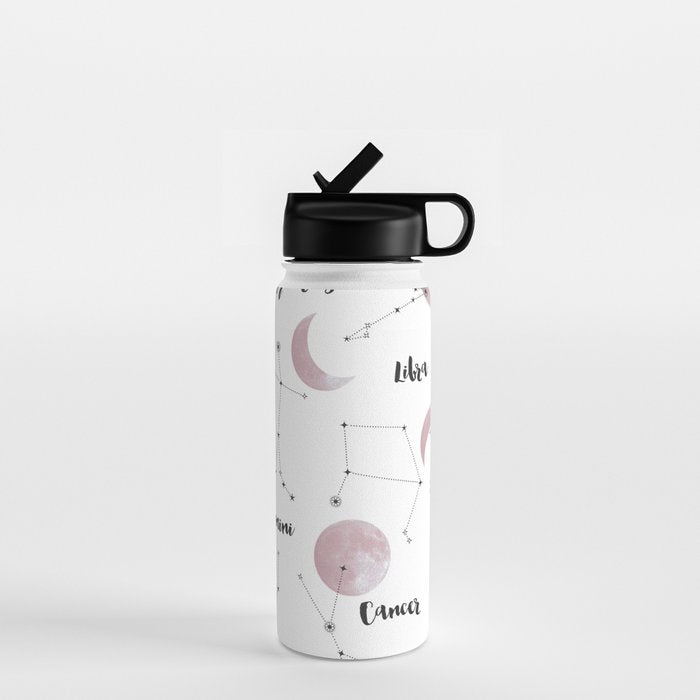 Pink Moon and Constellations Water Bottle Gallery Image 1