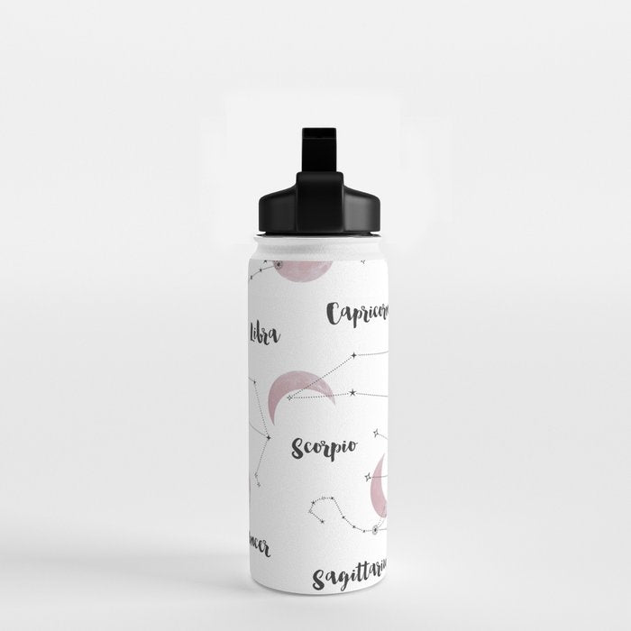 Pink Moon and Constellations Water Bottle Gallery Image 2
