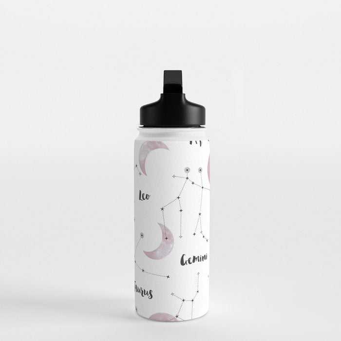 Pink Moon and Constellations Water Bottle Gallery Image 3