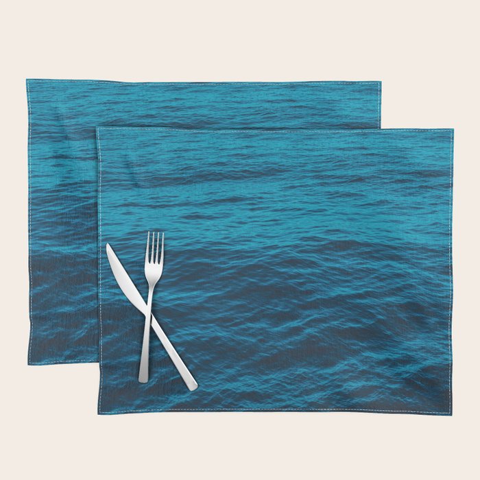 water surface, Blue ocean waves - deep blue sea Placemat
