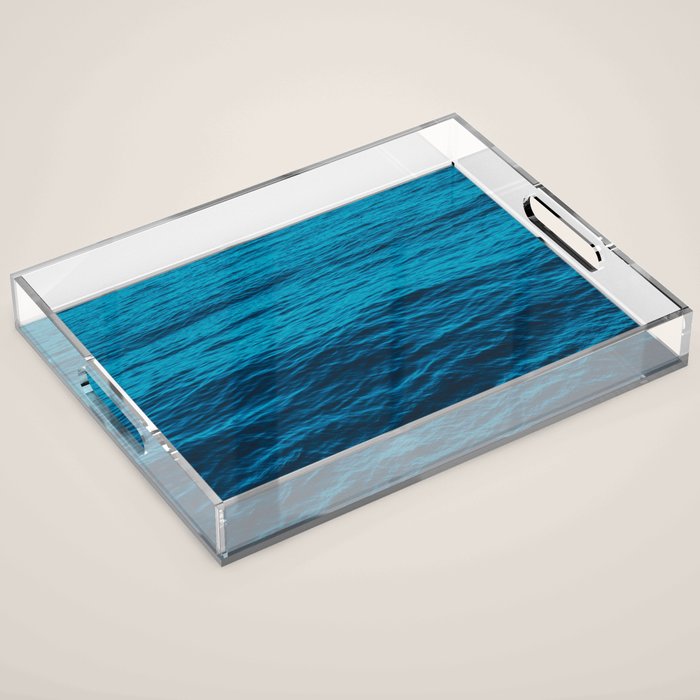 water surface, Blue ocean waves - deep blue sea Acrylic Tray Gallery Image 1