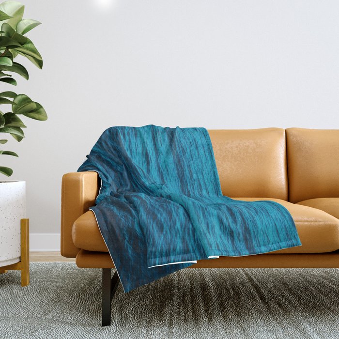 water surface, Blue ocean waves - deep blue sea Throw Blanket Gallery Image 1