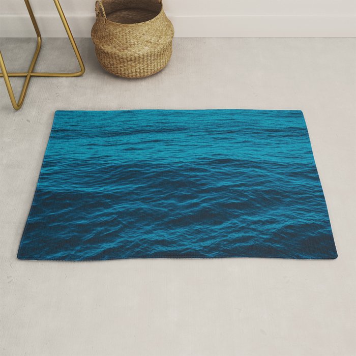 water surface, Blue ocean waves - deep blue sea Rug Gallery Image 1