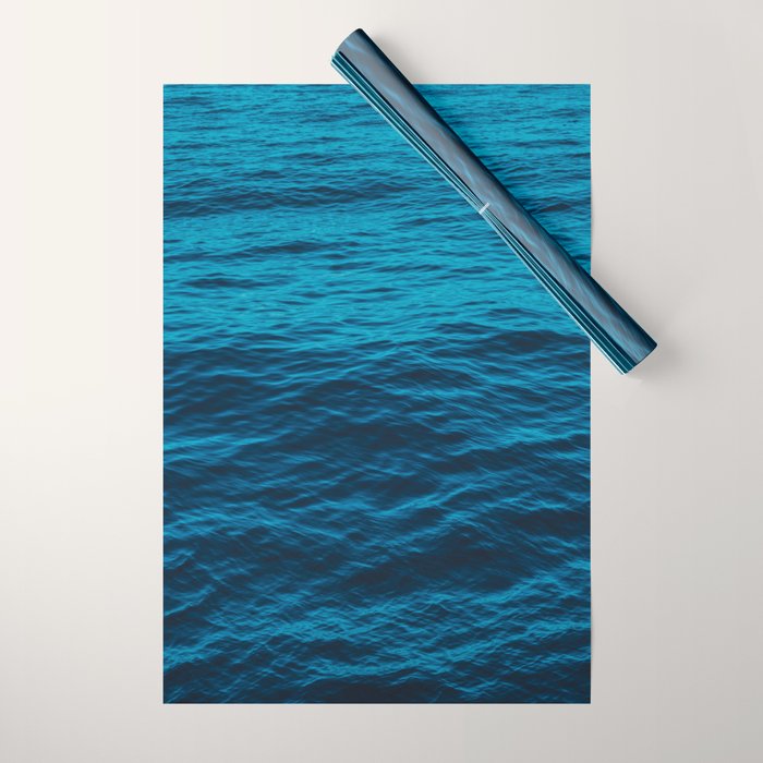 water surface, Blue ocean waves - deep blue sea Wrapping Paper Gallery Image 1