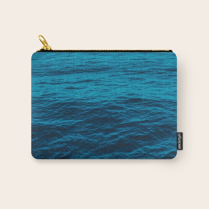 water surface, Blue ocean waves - deep blue sea Carry All Pouch Gallery Image 1