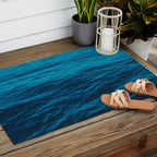 water surface, Blue ocean waves - deep blue sea Outdoor Rug Gallery Image 2