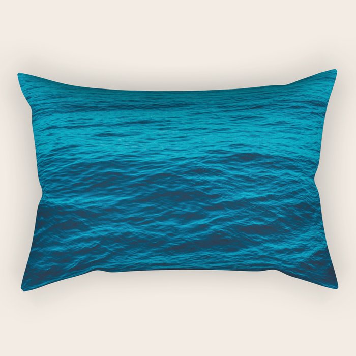 water surface, Blue ocean waves - deep blue sea Rectangular Pillow Gallery Image 2