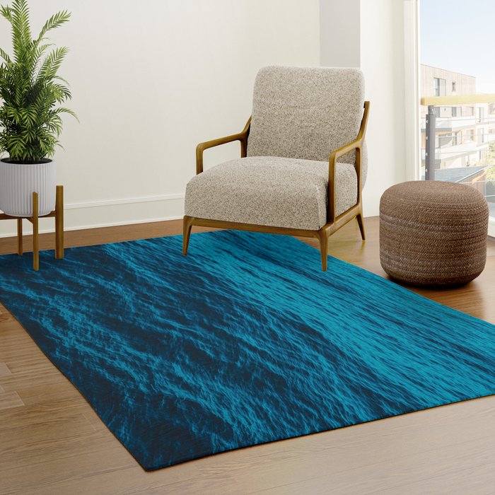 water surface, Blue ocean waves - deep blue sea Rug Gallery Image 3