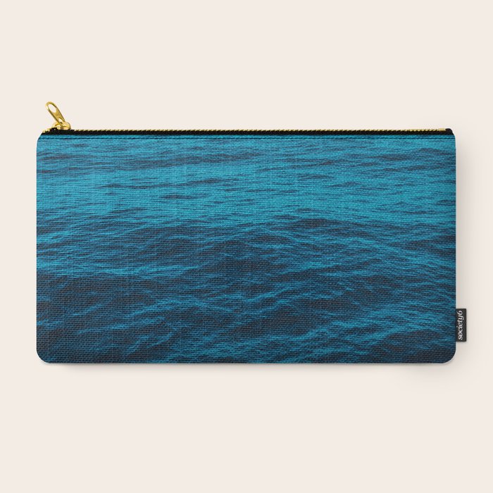 water surface, Blue ocean waves - deep blue sea Carry All Pouch Gallery Image 2