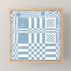 Retro Checkered Squares B Mini Art Print Gallery Image 1