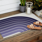 Gradient Arch XI Lavender Dusk Mid Century Modern Rainbow Outdoor Rug Gallery Image 2