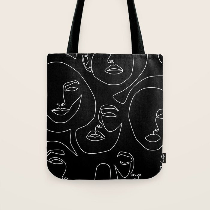 Faces in Dark Tote Bag Gallery Image 1