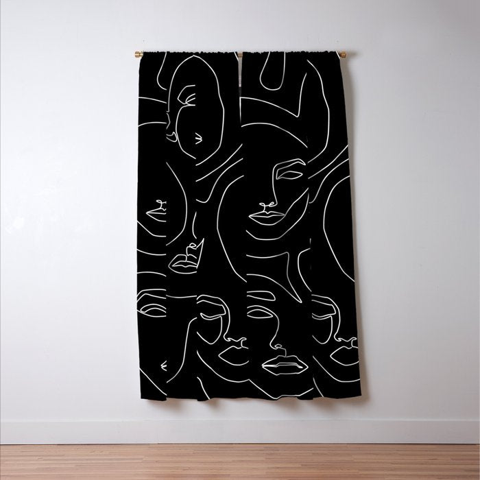 Faces in Dark Window Curtain Gallery Image 3