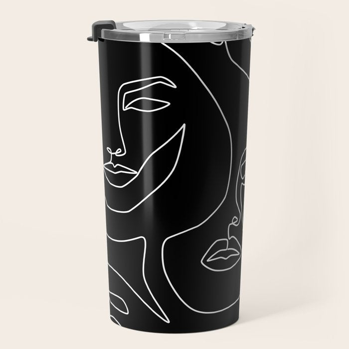 Faces in Dark Travel Mug Gallery Image 3