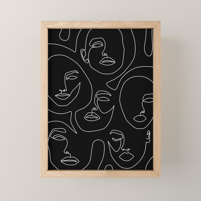 Faces in Dark Mini Art Print