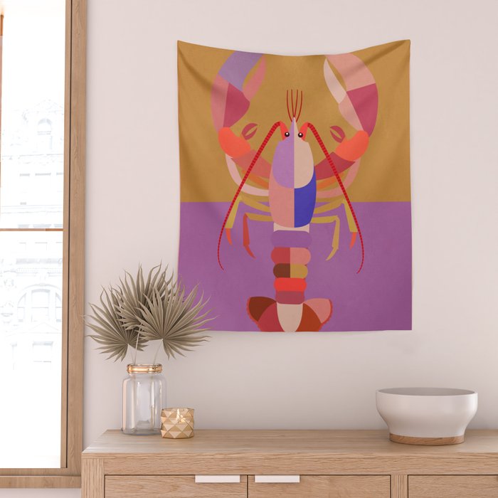 Abstract Lobster 2 Wall Tapestry Gallery Image 2