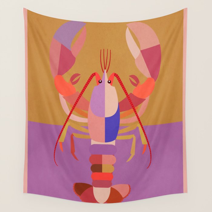 Abstract Lobster 2 Wall Tapestry Gallery Image 4