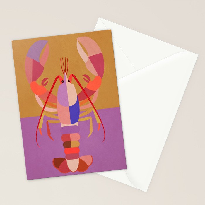 Abstract Lobster 2 Stationery Card Gallery Image 2