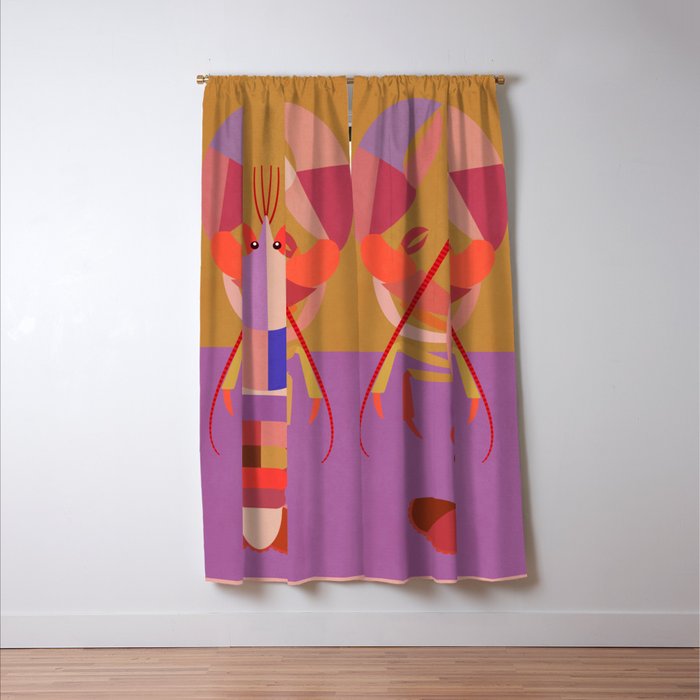 Abstract Lobster 2 Window Curtain Gallery Image 3