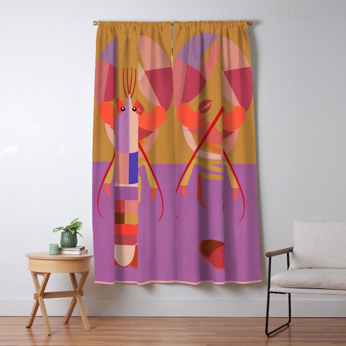 Abstract Lobster 2 Window Curtain Gallery Image 5