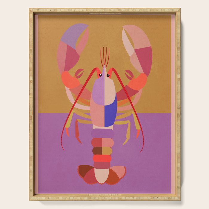 Abstract Lobster 2 Serving Tray Gallery Image 1