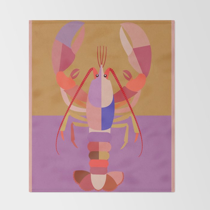 Abstract Lobster 2 Throw Blanket Gallery Image 2