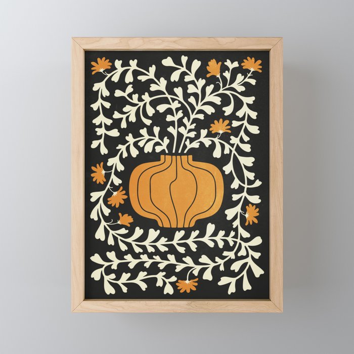 Golden Vase | Summer Bloom: Matisse Night Edition Mini Art Print Gallery Image 1