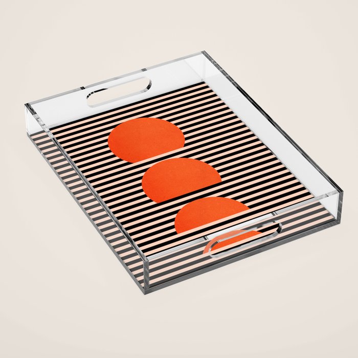 Abstraction_SUNSET_LINE_ART_Minimalism_001 Acrylic Tray Gallery Image 1