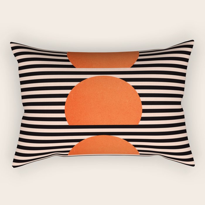Abstraction_SUNSET_LINE_ART_Minimalism_001 Rectangular Pillow Gallery Image 2