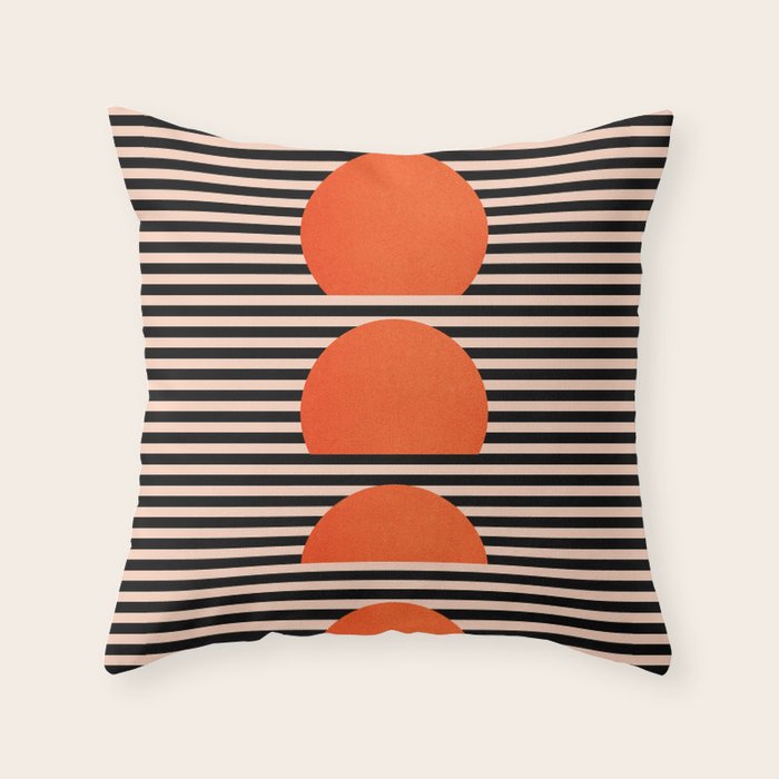 Abstraction_SUNSET_LINE_ART_Minimalism_001 Throw Pillow Gallery Image 6