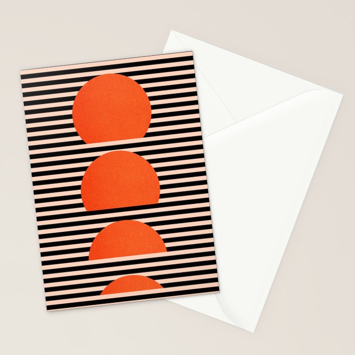 Abstraction_SUNSET_LINE_ART_Minimalism_001 Stationery Card Gallery Image 2