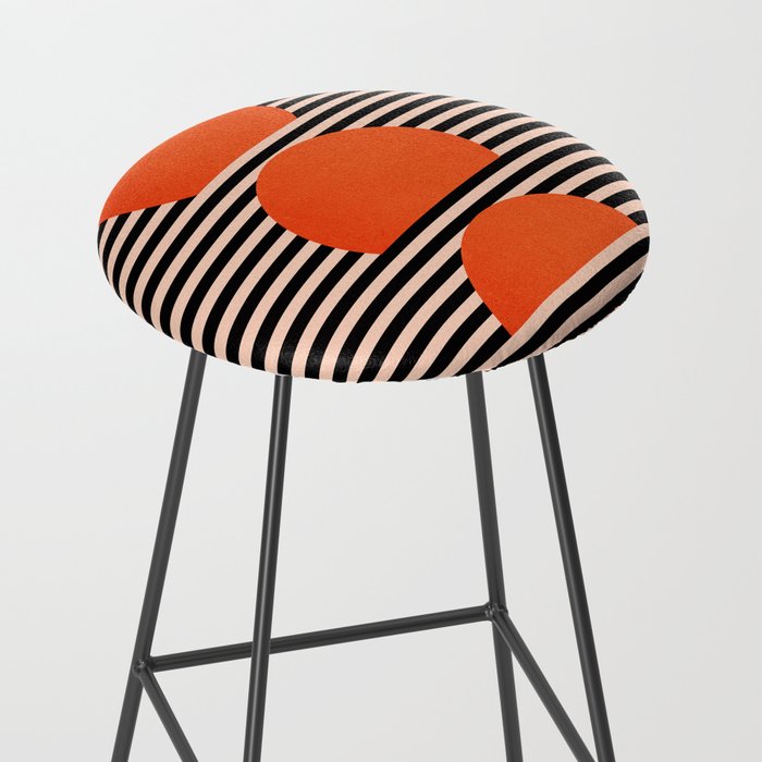 Abstraction_SUNSET_LINE_ART_Minimalism_001 Stool Gallery Image 2