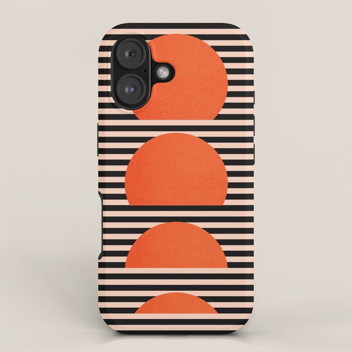 Abstraction_SUNSET_LINE_ART_Minimalism_001 iPhone Case Gallery Image 1